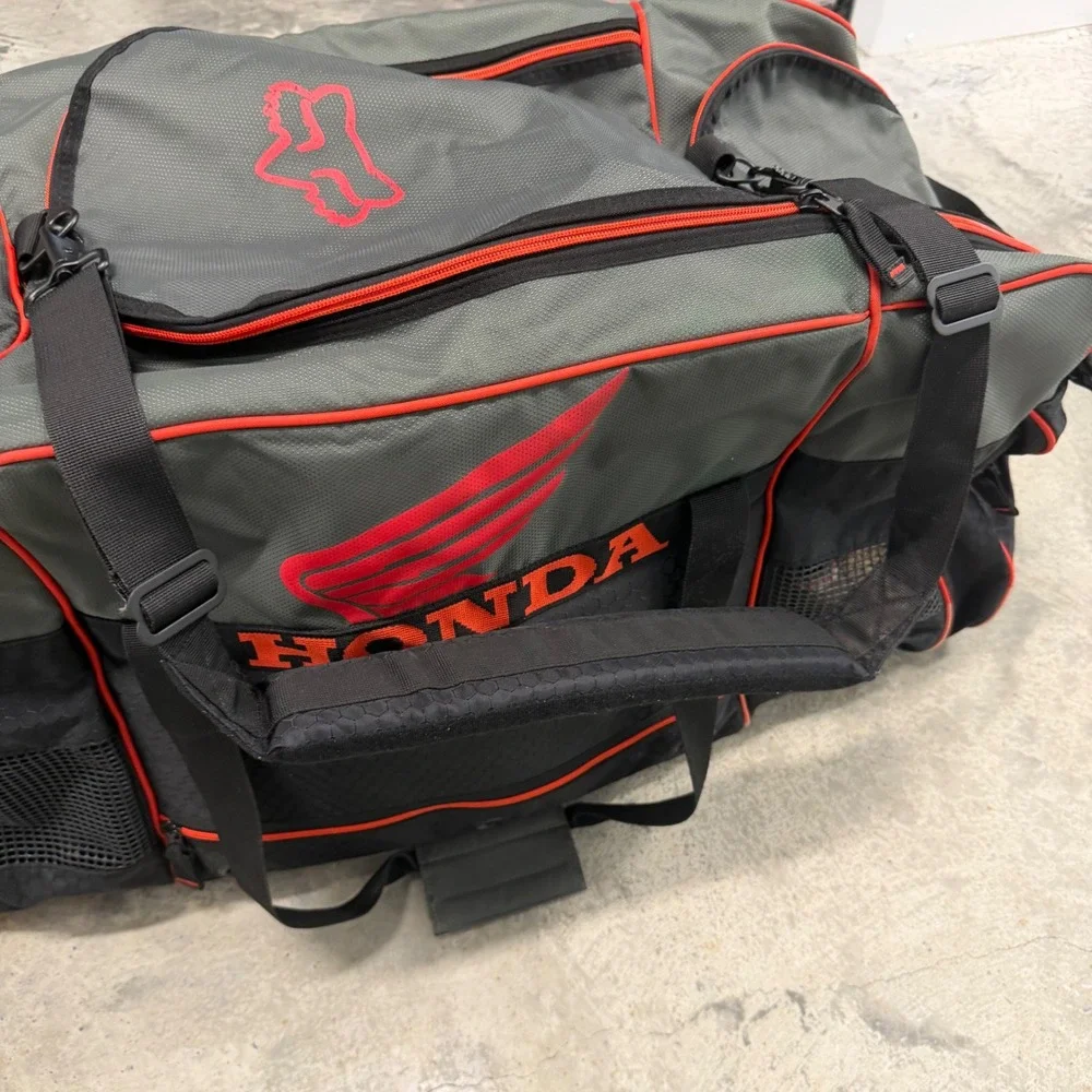 Fox Racing Honda Gear Bag Unisex Large Grey Black Good Motocross Duffel Luggage